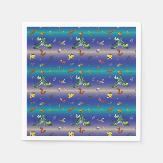 Wissenschaft, Insekt Bug Lover Weihnachtsbaum Serviette (Vorderseite)