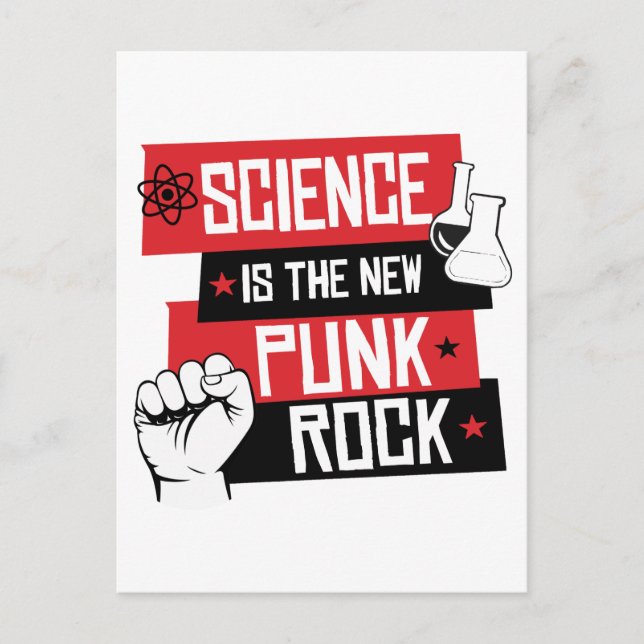 WISSENSCHAFT IST DER NEUE PUNKTSTEIN POSTKARTE (Vorderseite)