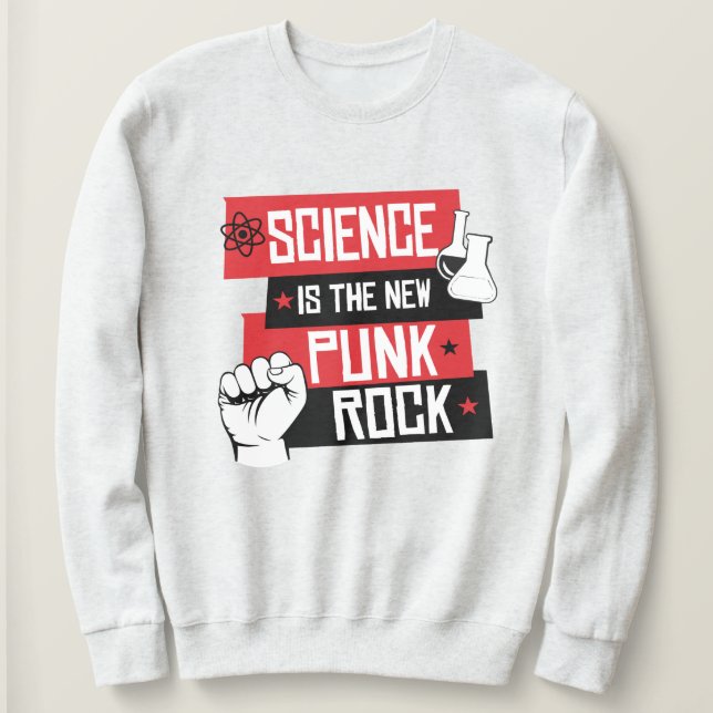 WISSENSCHAFT IST DER NEUE PUNKTSTEIN SWEATSHIRT (Design vorne)