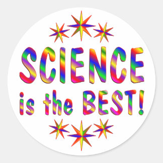Wissenschaft ist die beste runder aufkleber