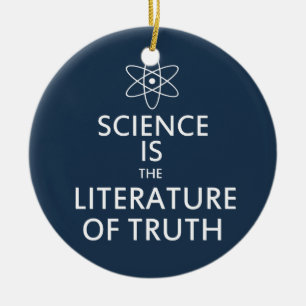 Wissenschaft ist die Literatur der Wahrheit in Bla Keramikornament