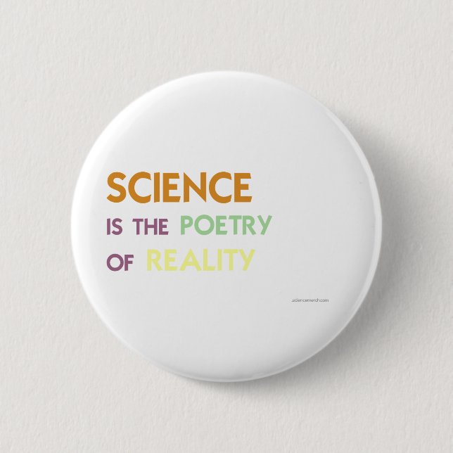 Wissenschaft ist die Poesie der Wirklichkeit Button (Vorderseite)