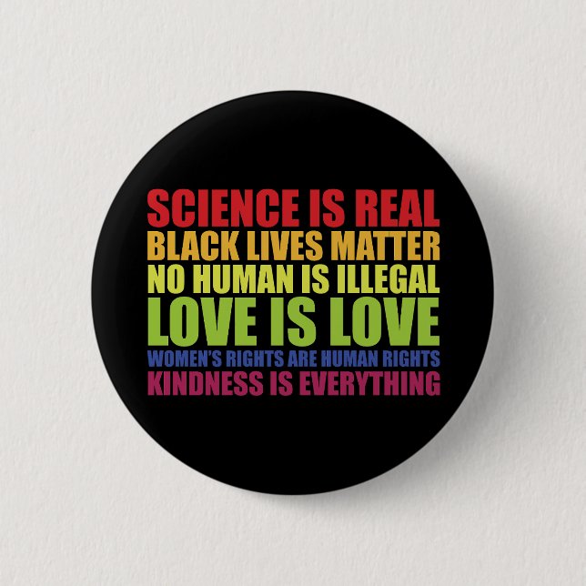 Wissenschaft ist ein echter schwarzer Lebensstil,  Button (Vorderseite)