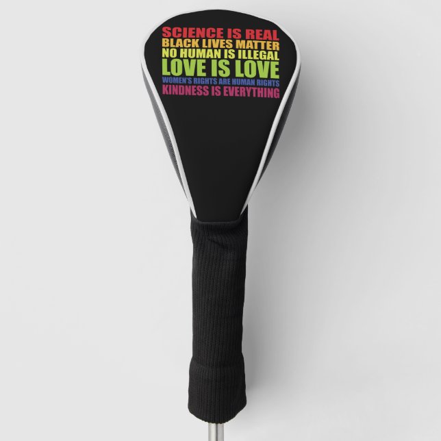 Wissenschaft ist ein echter schwarzer Lebensstil,  Golf Headcover (Vorderseite)