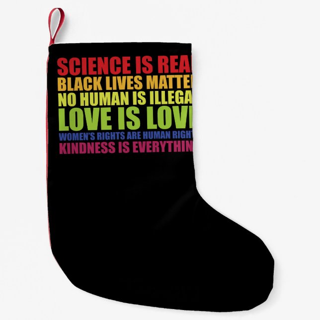 Wissenschaft ist ein echter schwarzer Lebensstil,  Kleiner Weihnachtsstrumpf (Vorderseite)