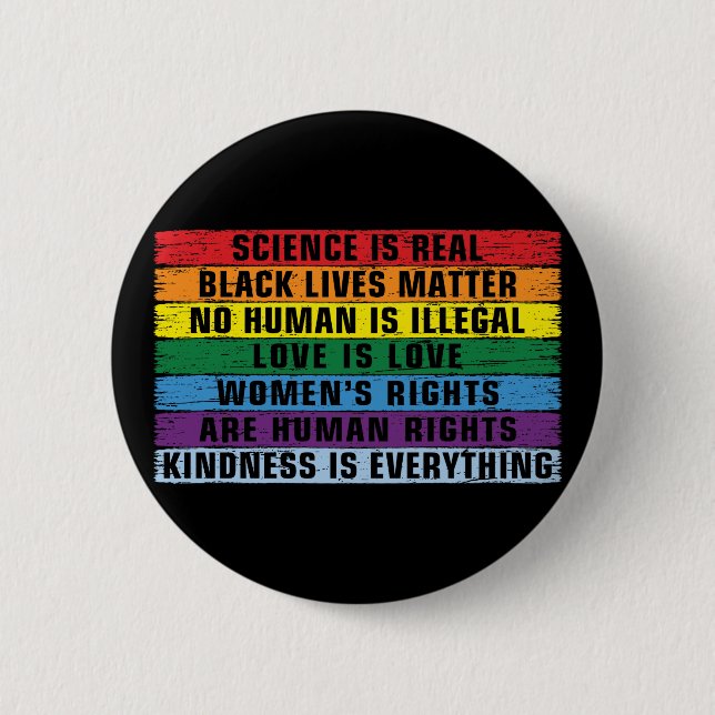 Wissenschaft ist eine echte schwarze Lebensfrage Button (Vorderseite)