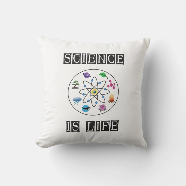 Wissenschaft ist Leben Kissen (Vorderseite)