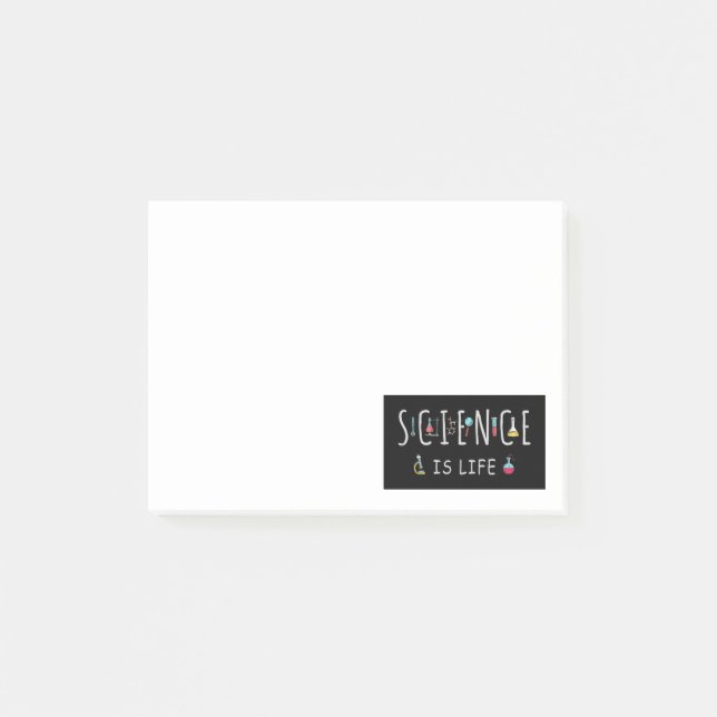 Wissenschaft ist Leben Post-it Klebezettel (Vorderseite)
