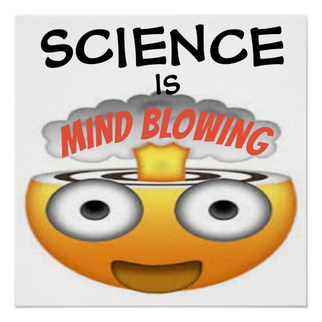 Wissenschaft ist Minenblasen Emoji 1 Poster (Vorderseite)