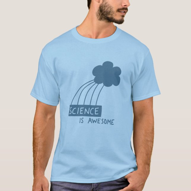 Wissenschaft ist Phantastisch (Stahlblau) T-Shirt (Vorderseite)