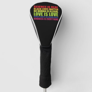 Wissenschaft ist real Schwarz ist Leben LGBT-Stolz Golf Headcover