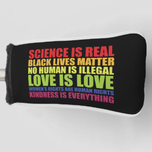 Wissenschaft ist real Schwarze Leben zählen LGBT S Golf Headcover