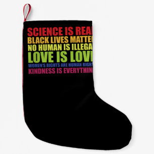Wissenschaft ist real Schwarze Leben zählen LGBT S Kleiner Weihnachtsstrumpf
