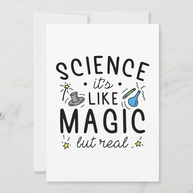 Wissenschaft ist wie Magie, aber real Dankeskarte (Vorderseite)