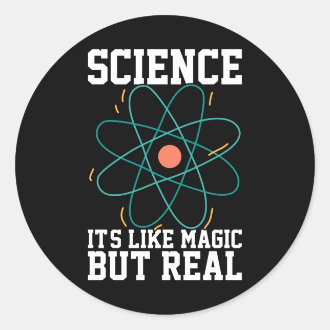 Wissenschaft ist wie Magie, aber real Runder Aufkleber (Vorderseite)