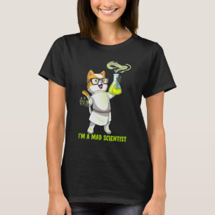 Wissenschaft Katze Chemie Verrückter Wissenschaftl T-Shirt