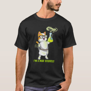 Wissenschaft Katze Chemie Verrückter Wissenschaftl T-Shirt
