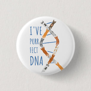 Wissenschaft Katze DNA-Helix Ich habe perfekte DNA Button