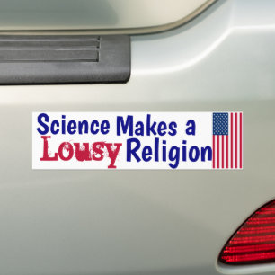 Wissenschaft macht eine lausige Religion Autoaufkleber