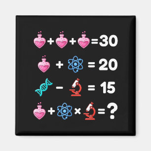 Wissenschaft Math Rätsel Valentinstag Chemie Biolo Magnet