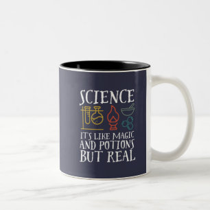 Wissenschaft mögen Magie und Zweifarbige Tasse