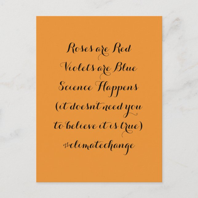 Wissenschaft passiert Klimawandel Postkarte (Vorderseite)