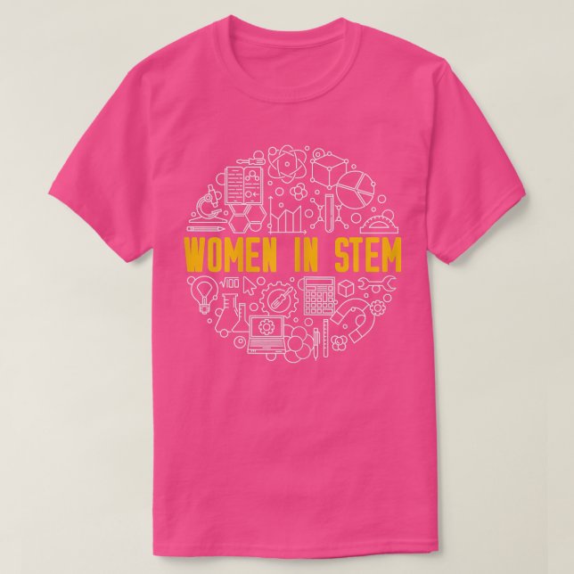 Wissenschaft, Technik und Mathematik - Frauen in S T-Shirt (Design vorne)