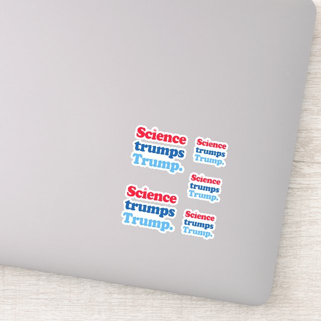 Wissenschaft trumpiert Trump Aufkleber (Detail)