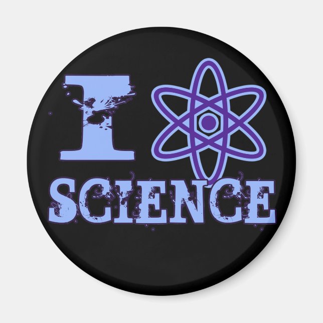 Wissenschaft über Herz (oder Atomsymbol) Magnet (Vorne)