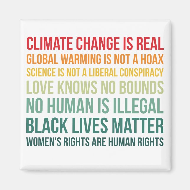 Wissenschaft und globale Erwärmung des Klimawandel Magnet (Vorne)