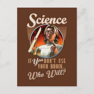 Wissenschaft: Wenn du dein Gehirn nicht benutzt.. Postkarte
