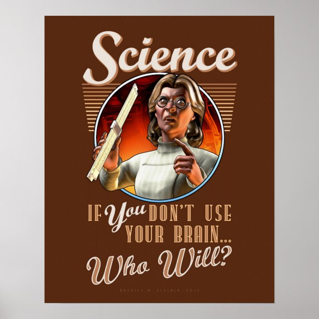WISSENSCHAFT: Wenn Sie Ihr Gehirn nicht benutzen.. Poster (Vorne)