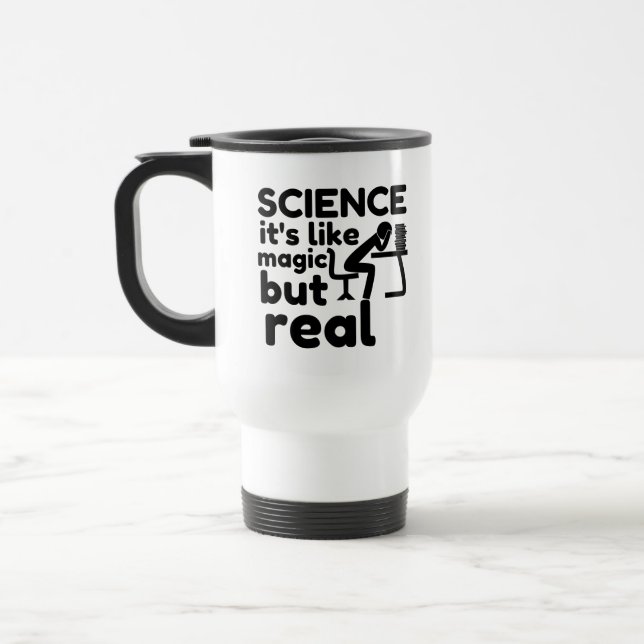 Wissenschaft wie Magie, aber real Reisebecher (Links)