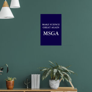 Wissenschaft wieder großartig MSGA Typografie Poster