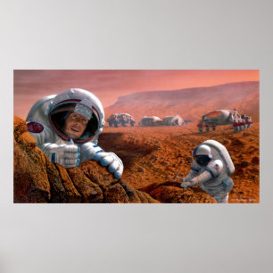 Wissenschaftler auf Mars Poster