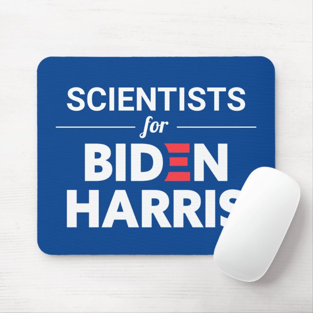 Wissenschaftler für Biden Harris Custom Text Blue Mousepad (Mit Mouse)