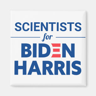 Wissenschaftler für Biden Harris Custom Text White Magnet