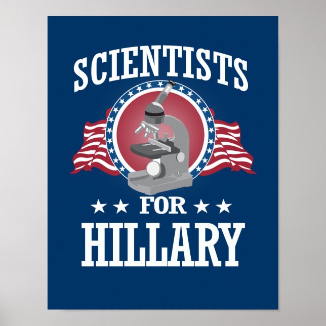 WISSENSCHAFTLER FÜR HILLARY POSTER (Vorne)
