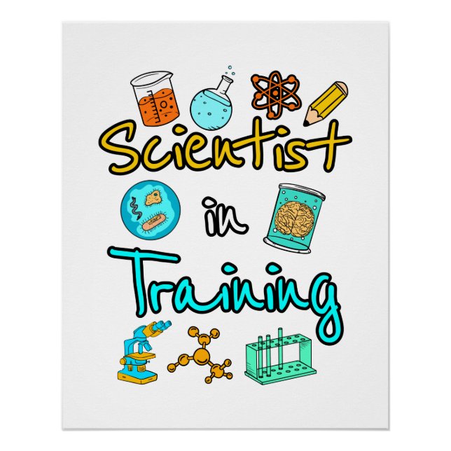 Wissenschaftler in der Ausbildung Wissenschaft Lov Poster (Vorderseite)
