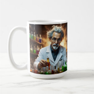 Wissenschaftler in Labormischpulen, Kaffeetasse
