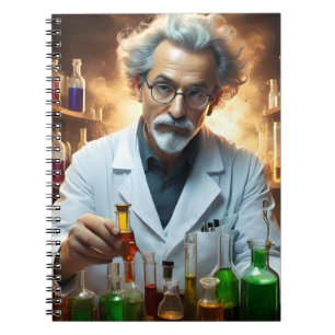 Wissenschaftler in Labormischpulen, Notizblock