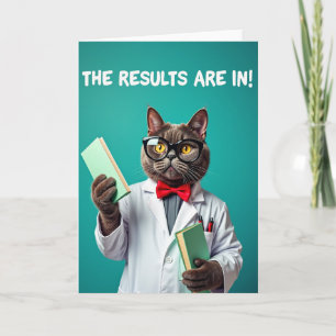 Wissenschaftler-Katze Vatertagskarte Karte