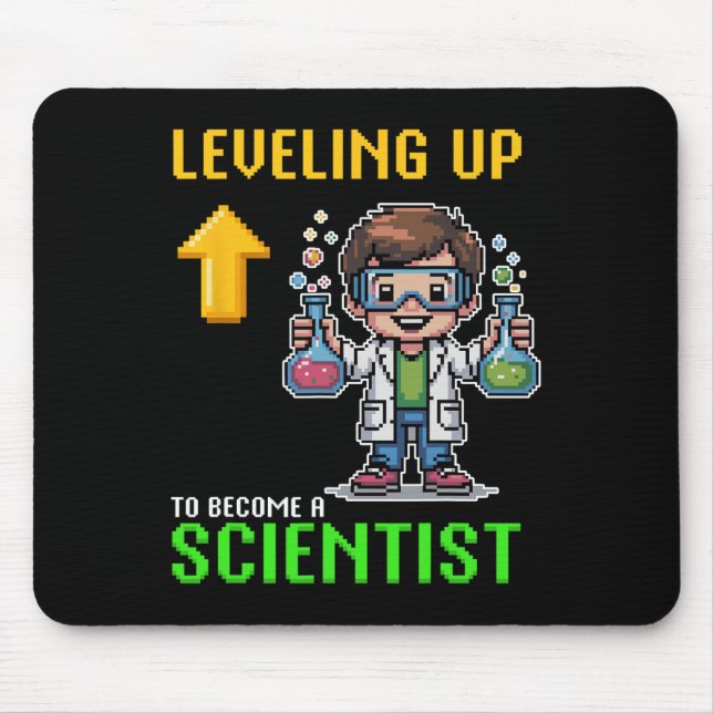 Wissenschaftler-KK für Schüler-Funny-Gamer-Junge Mousepad (Vorne)
