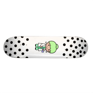 Wissenschaftler-Mädchen Skateboard