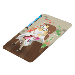 Wissenschaftler mit Teströhren Magnet