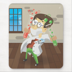 Wissenschaftler mit Teströhren Mousepad