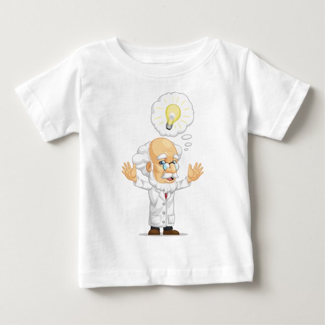 Wissenschaftler oder Professor Having eine Idee Baby T-shirt (Vorderseite)