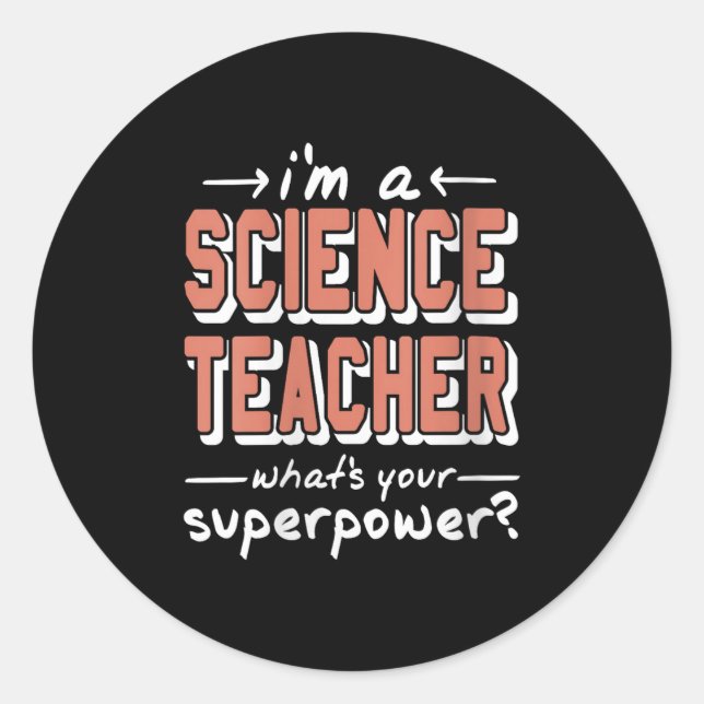 WissenschaftlerinLehrerinSuperwerFunny Nerd Pride  Runder Aufkleber (Vorderseite)