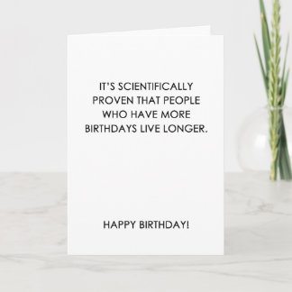 Wissenschaftlich bewiesene Funny Birthday Card Karte