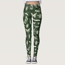 Wissenschaftliche antike Bugs Insekten Creme und G Leggings